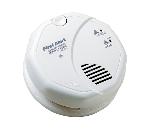 BRK Carbon Monoxide & Smoke Alarm, 120V Hardwired Photoelectric w/ Battery Backup & Voice Warning