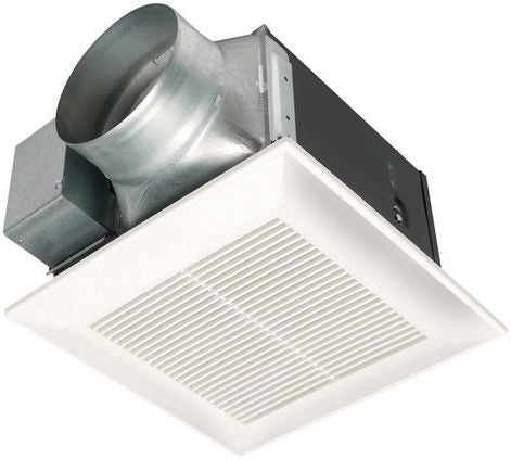 Panasonic WhisperValue Multi-Speed Bath Fan, Energy Star DC Pick-A-Flow 80 or 100 CFM Ventilation at 0.6 Sones - 4" Duct