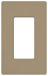 Lutron Decora-Style Wall Plate, 1-Gang, Standard, Dimmer, Designer - Satin Mocha Stone