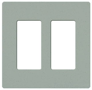 Lutron Decora-Style Wall Plate, 2-Gang, Standard, Dimmer, Designer - Satin Bluestone