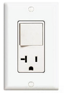Leviton Combo Switch, Decorator, 20A 120V 1-Pole - White