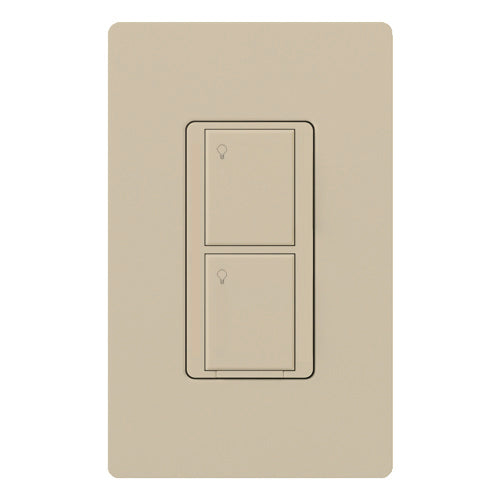 Lutron Light Switch, Caséta Wireless 5A Lighting & 3A Fan RF On/Off - Light Almond