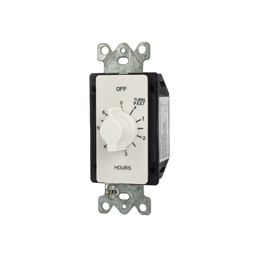 NSI Tork A506HW Light Timer, 125-277V SPDT, 6-Hour Spring Wound Twist - White