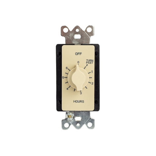 NSI Tork A506H Light Timer, 125-277V SPDT, 6-Hour Spring Wound Twist - Ivory