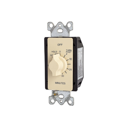 NSI Tork A560MH Light Timer, 125-277V SPDT, 60-Minute Spring Wound Twist w/ Hold - Ivory