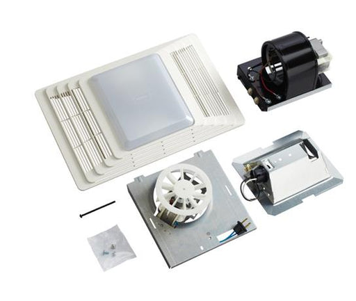 Broan Finish Pack, for 50 CFM Bathroom Fans w/4" Ducts (Fan, Grille, 1300W Heater, & 100W Light) - White